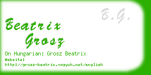 beatrix grosz business card